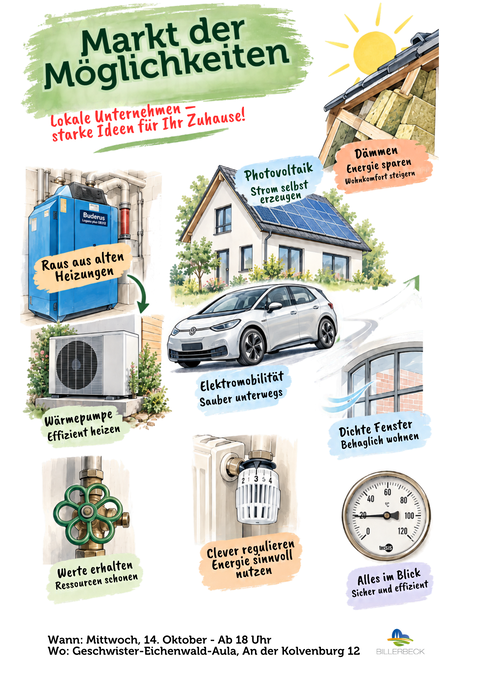 Plakat Markt der Möglichkeiten - KI-generiert Plakat Markt der Möglichkeiten