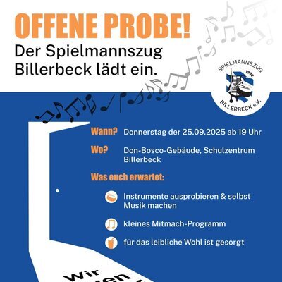 Offene Probe beim Spielmannszug