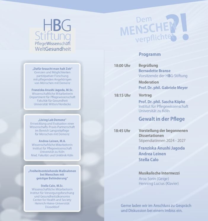 Veranstaltung HBG Stiftung 2024 Programm