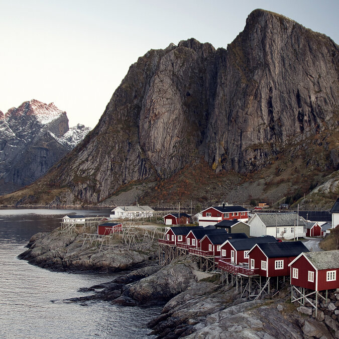 Hamnøy kurz vor Sonnenaufgang